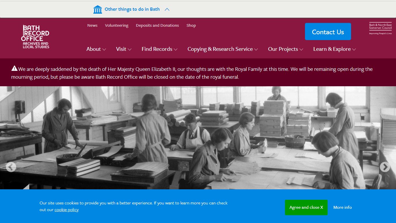 Bath Record Office – Welcome to the Bath Record Office